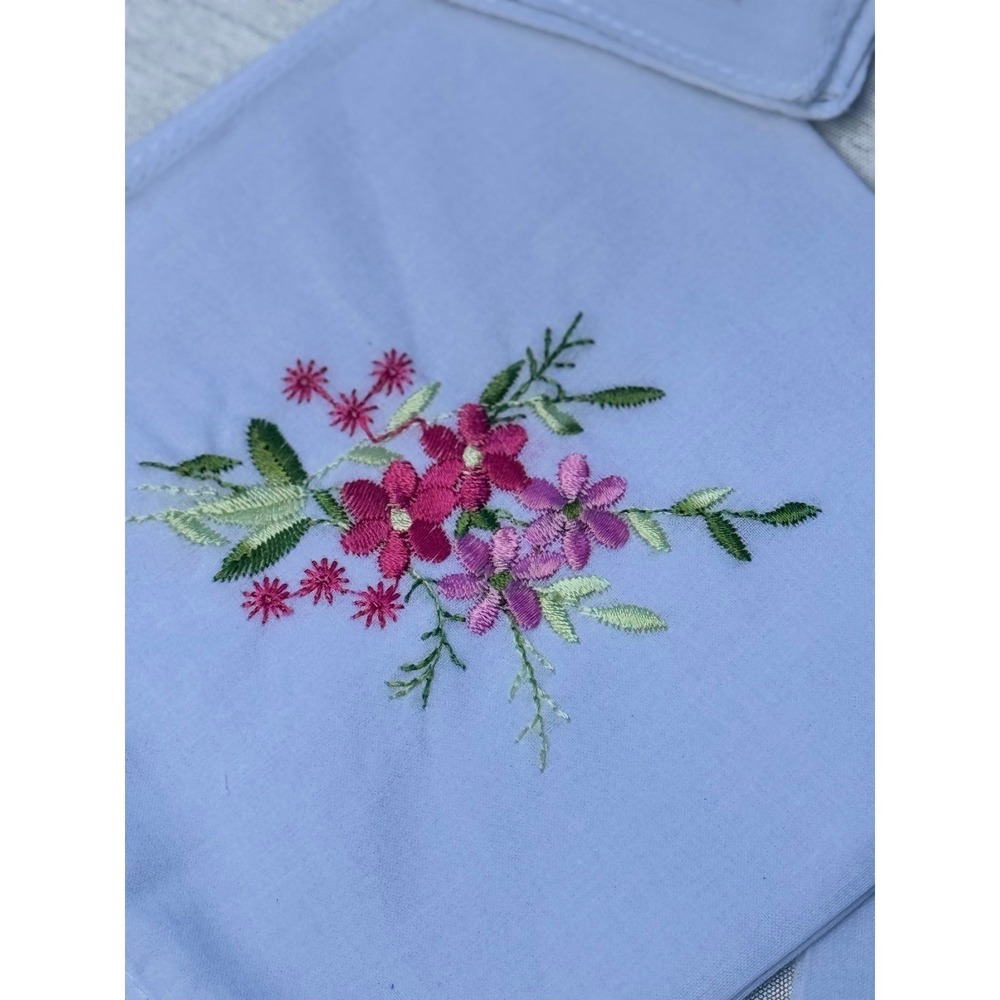 Vermont Country Store Women's Cotton Handkerchiefs 12 Pack Floral Blue 11x11 - Picture 9 of 13